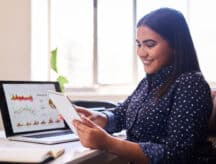 Woman at laptop